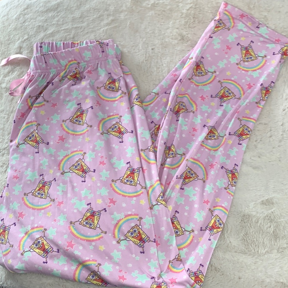 Large Nickelodeon SpongeBob rainbow pajama pants